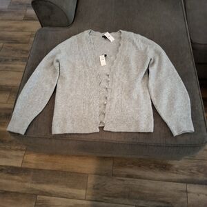 Talbots Pointelle Cardigan And Tank Top